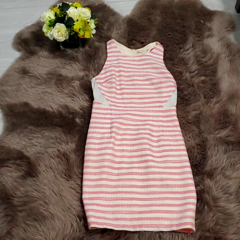 Pink and Cream Striped Racerback Dress